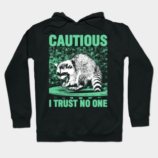 Cautious Raccoon Hoodie